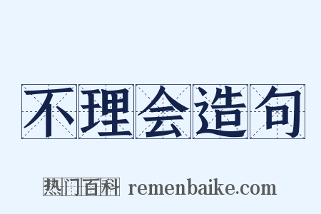 不理会造句是什么意思的图片